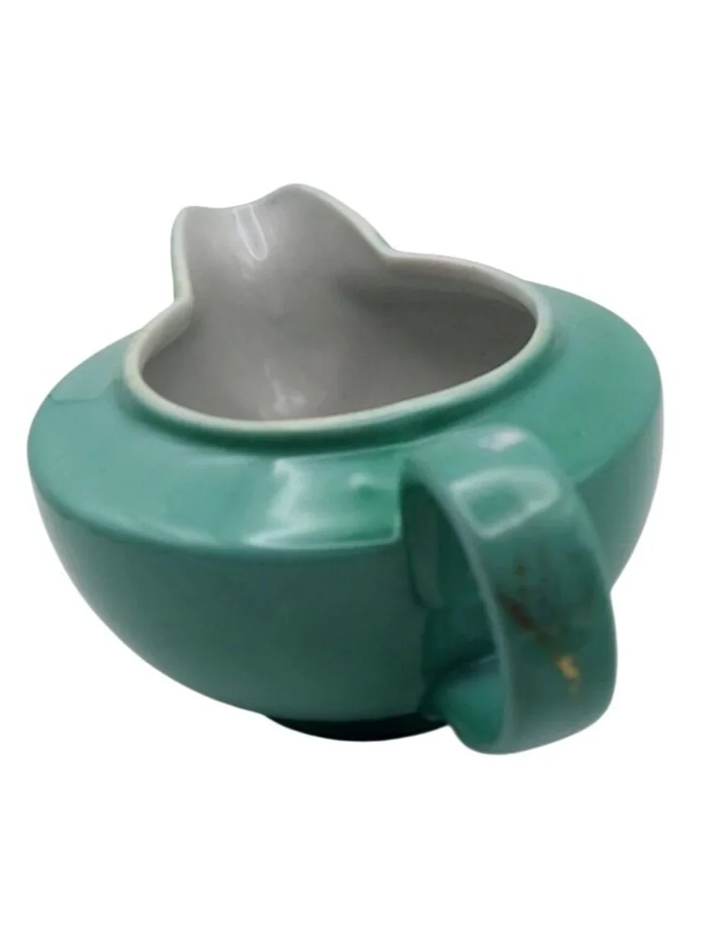 Shafford China Porcelain Creamer Hand Painted Green W/ Lid Japan Vintage MCM